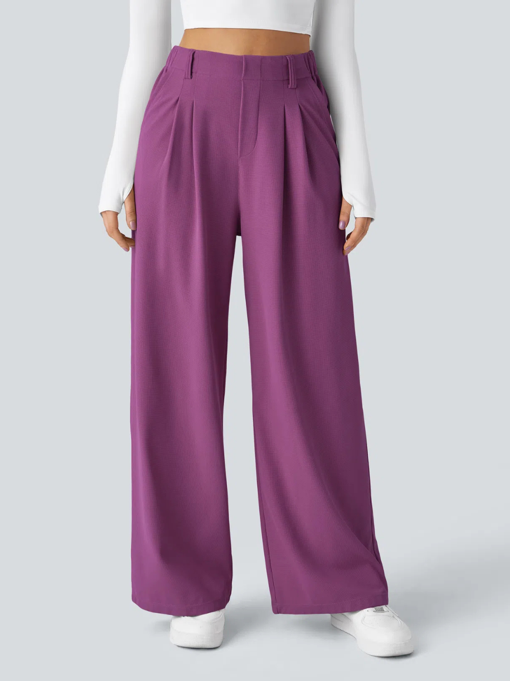 Pantalón Palazzo Elástico con Bolsillos