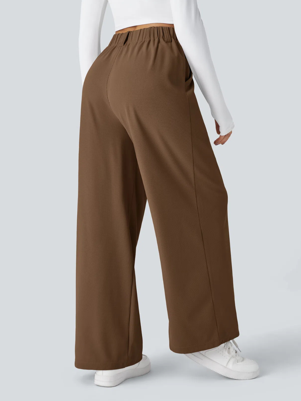 Pantalón Palazzo Elástico con Bolsillos