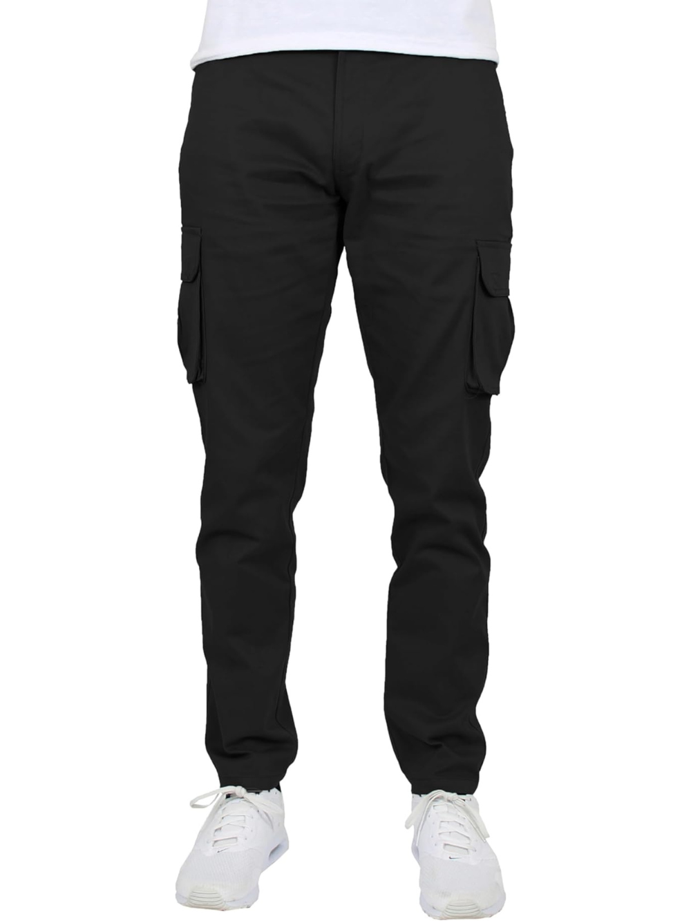 Pantalón cargo elástico de hombre con bolsillos laterales