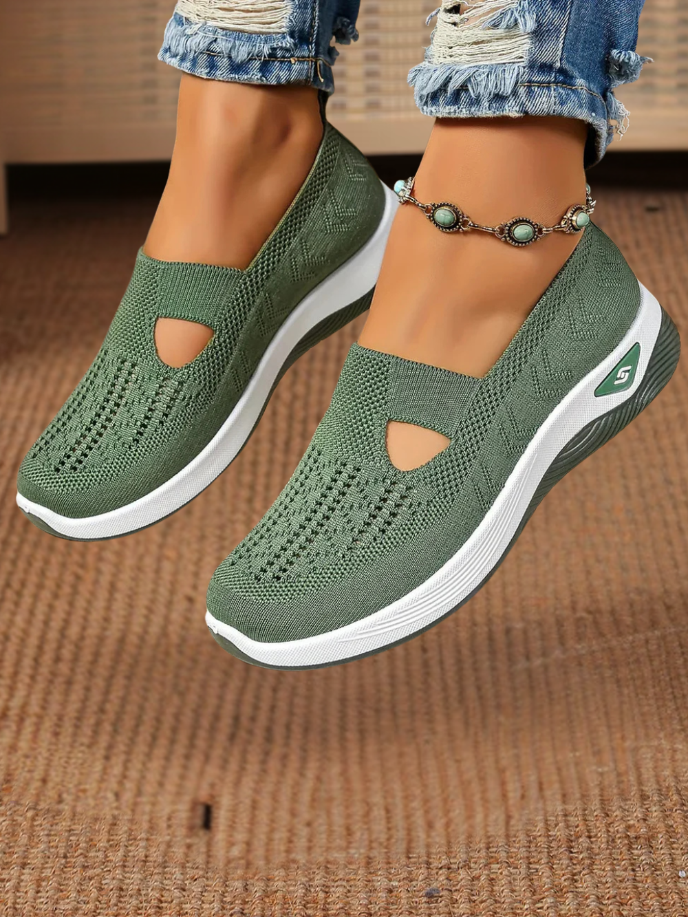 Zapatillas deportivas Alicia de punto con suela elevada