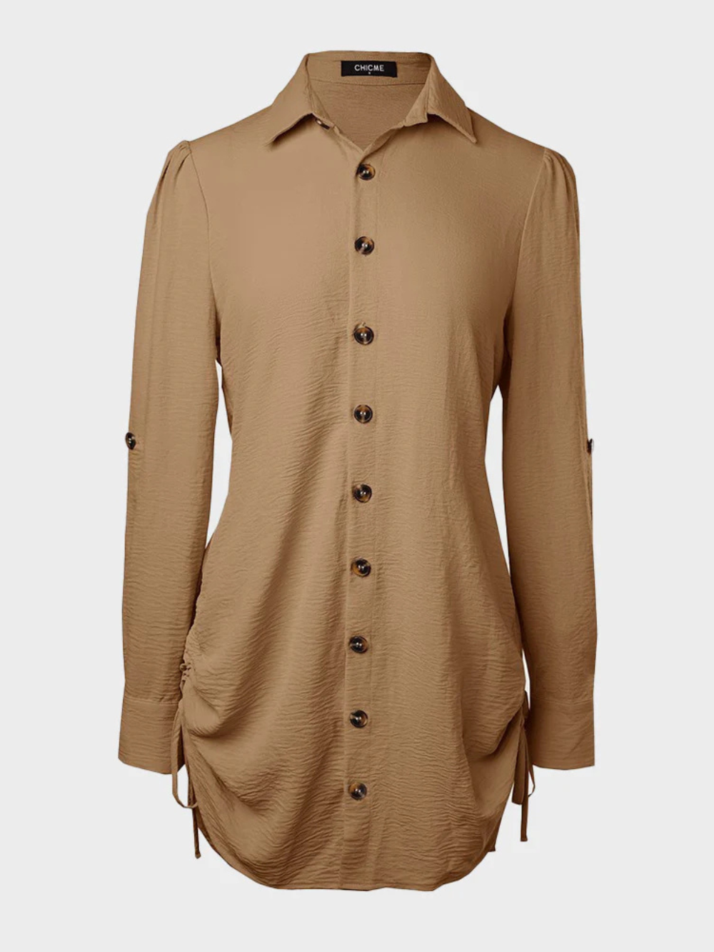 Vestido Camisero con Cordón Ajustable