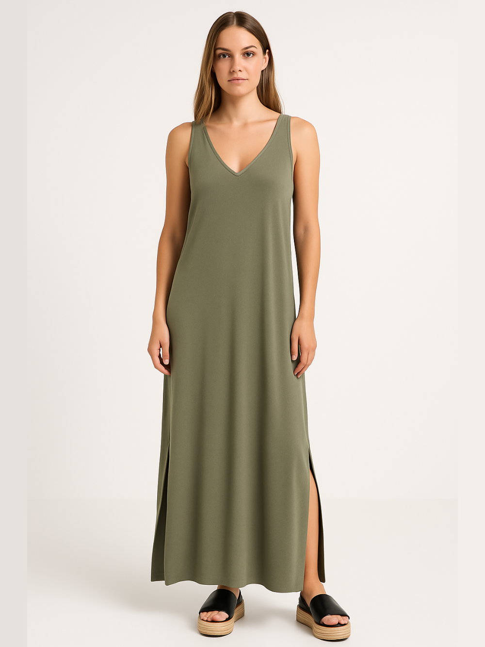 Vestido Maxi Cami con aberturas laterales