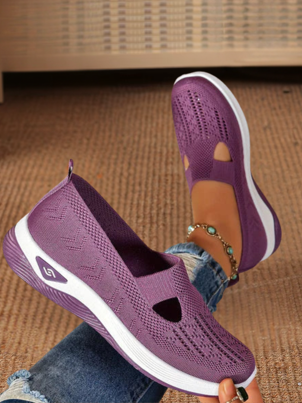Zapatillas deportivas Alicia de punto con suela elevada