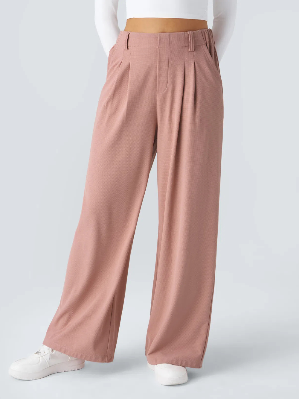 Pantalón Palazzo Elástico con Bolsillos