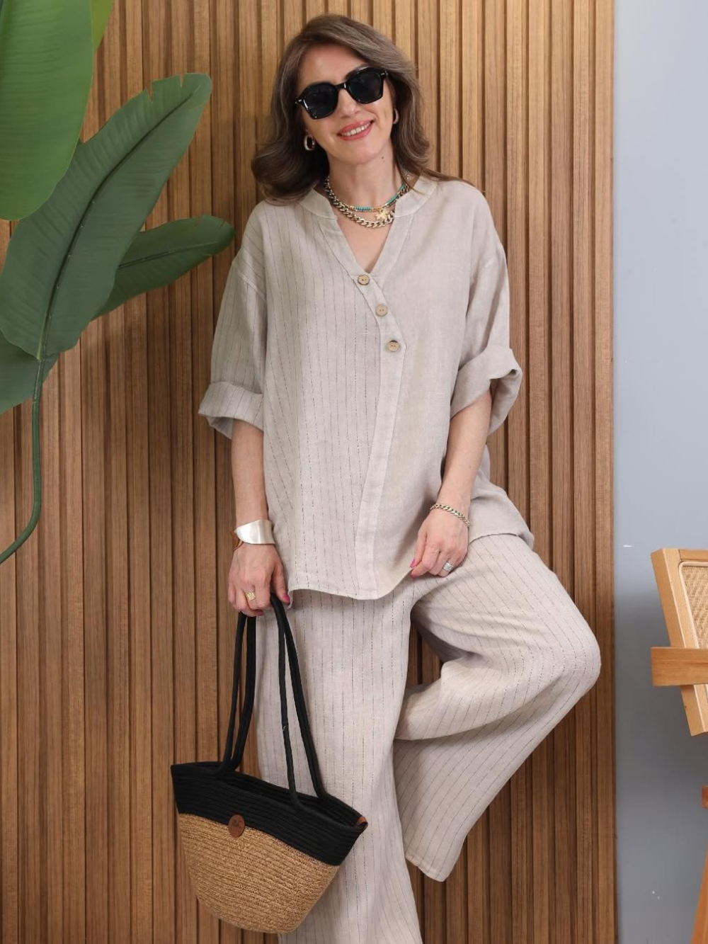 Conjunto Capri de Algodón y Lino