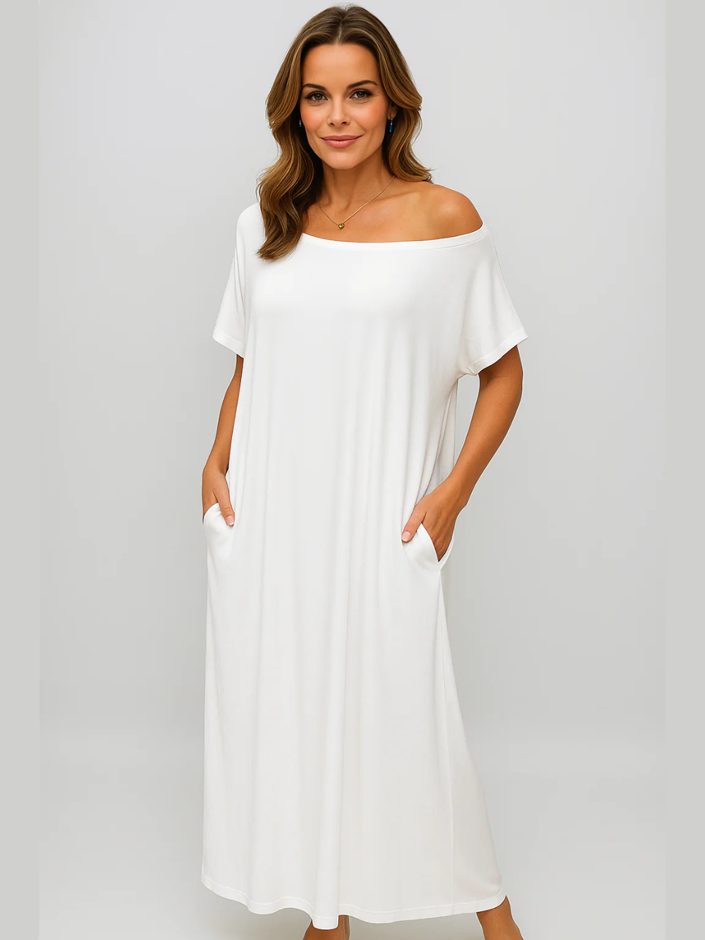 Vestido Nelida Estampado con escote en V