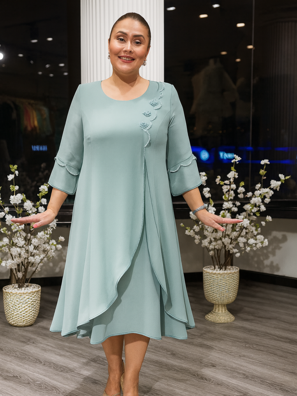 Vestido Baltimore Acabado en Capas