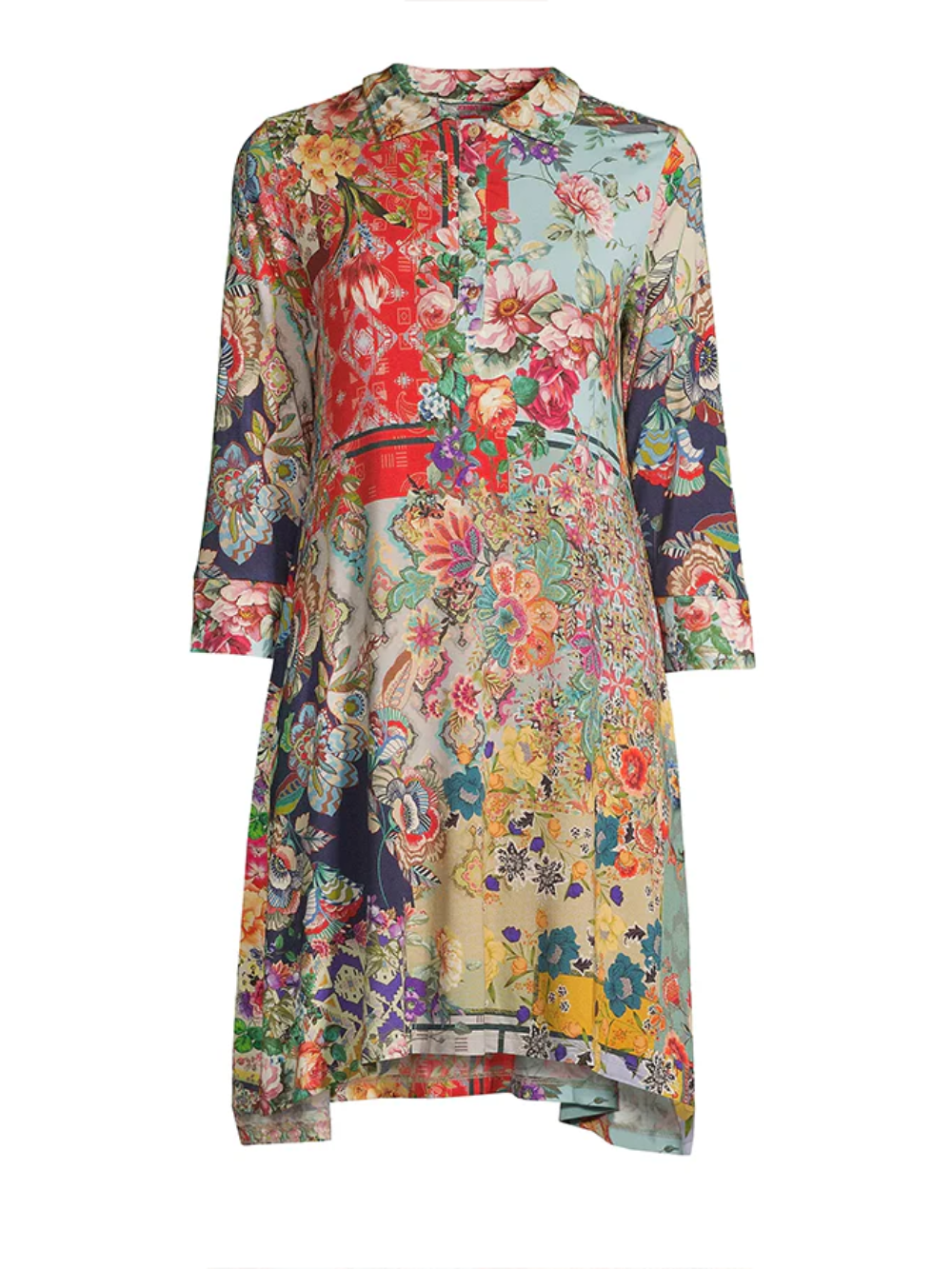 Vestido Camisero Collage Floral